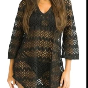 Jordan Taylor Black Lace‎ Swim Coverup